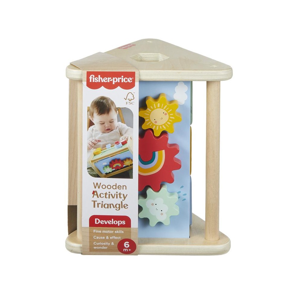 JUGUETE PARA BEBÉS FISHER PRICE TRIÁNGULO DE ACTIVIDADES DE MADERA - 2