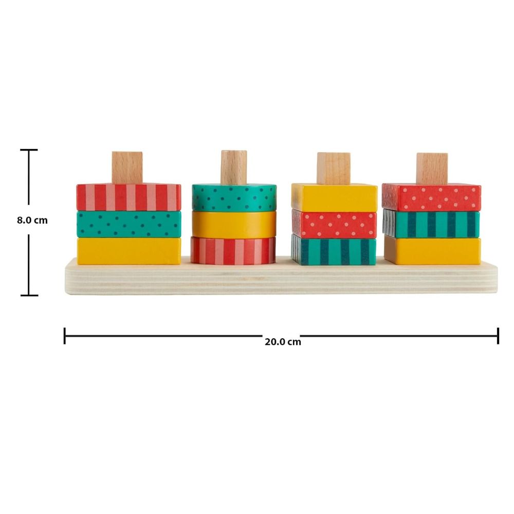 JUGUETE PARA BEBÉS FISHER PRICE CLASIFICADOR DE FORMAS DE MADERA - 5