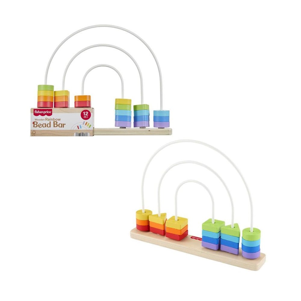 JUGUETE PARA BEBÉS FISHER PRICE CONTANDO COLORES DE MADERA - 1