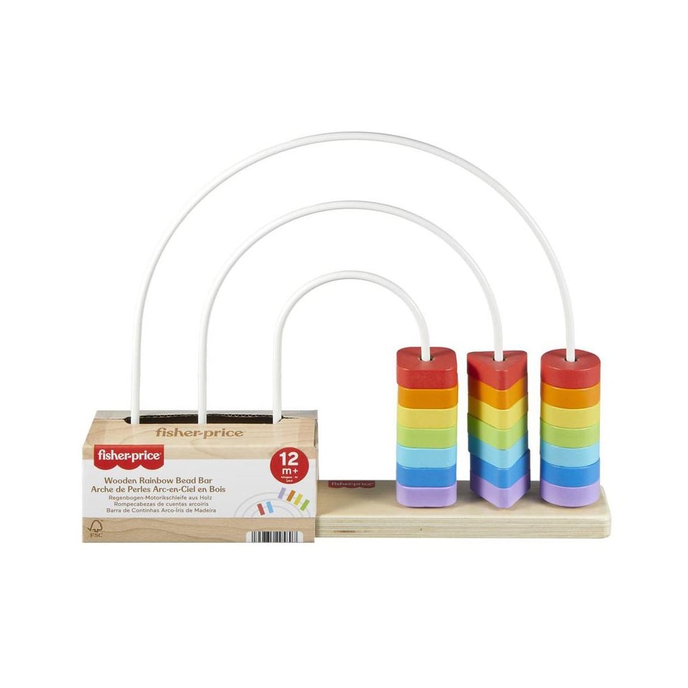 JUGUETE PARA BEBÉS FISHER PRICE CONTANDO COLORES DE MADERA - 3