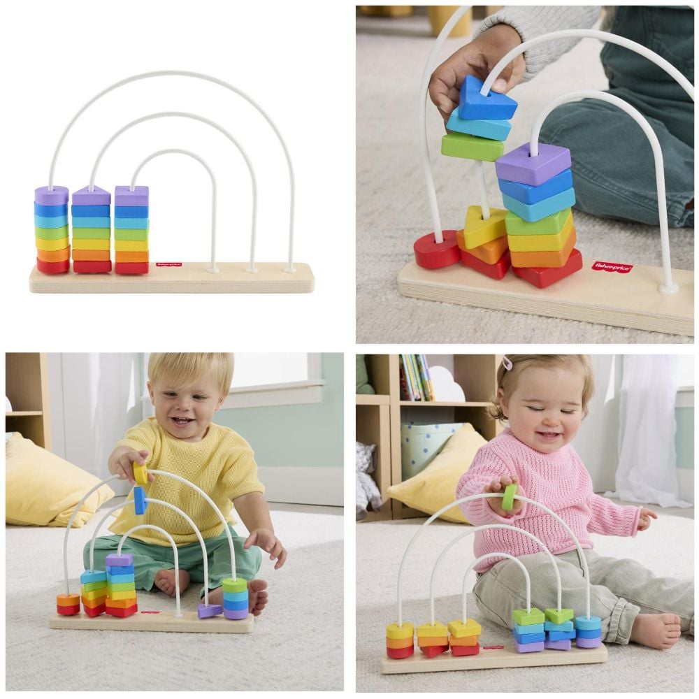 JUGUETE PARA BEBÉS FISHER PRICE CONTANDO COLORES DE MADERA - 4