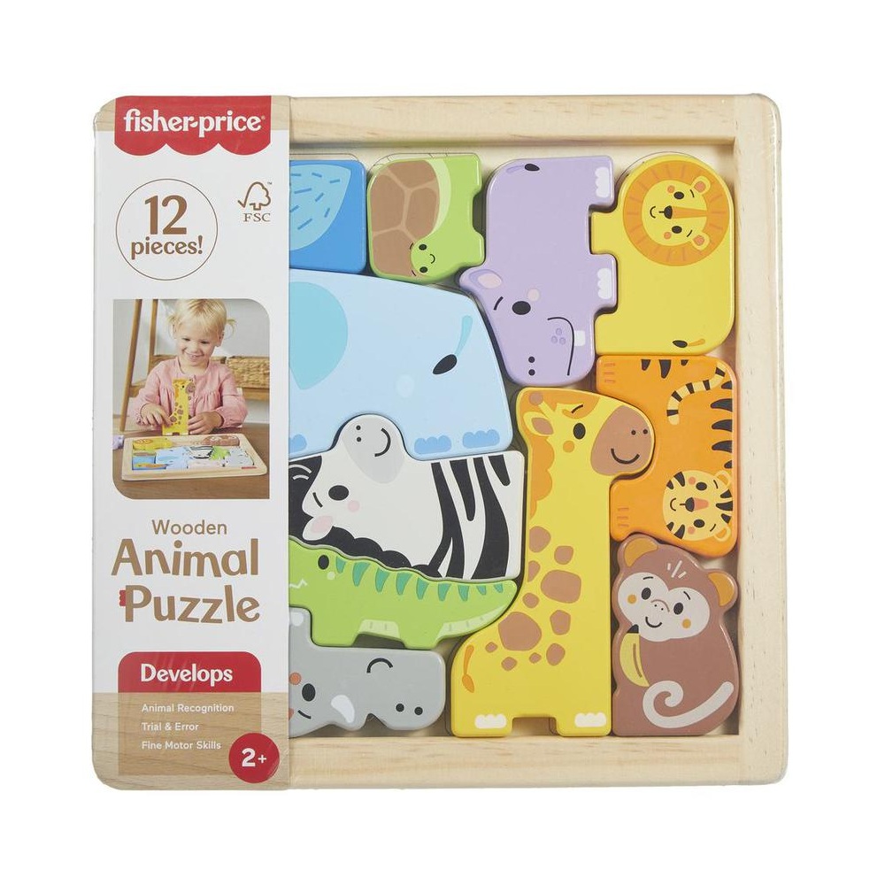 JUGUETE PARA BEBÉS FISHER PRICE ROMPECABEZAS ZOOLÓGICO DE MADERA - 2