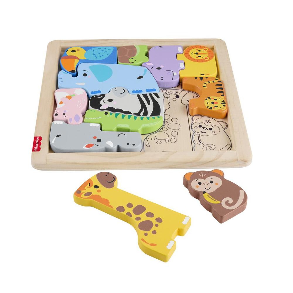 JUGUETE PARA BEBÉS FISHER PRICE ROMPECABEZAS ZOOLÓGICO DE MADERA - 3