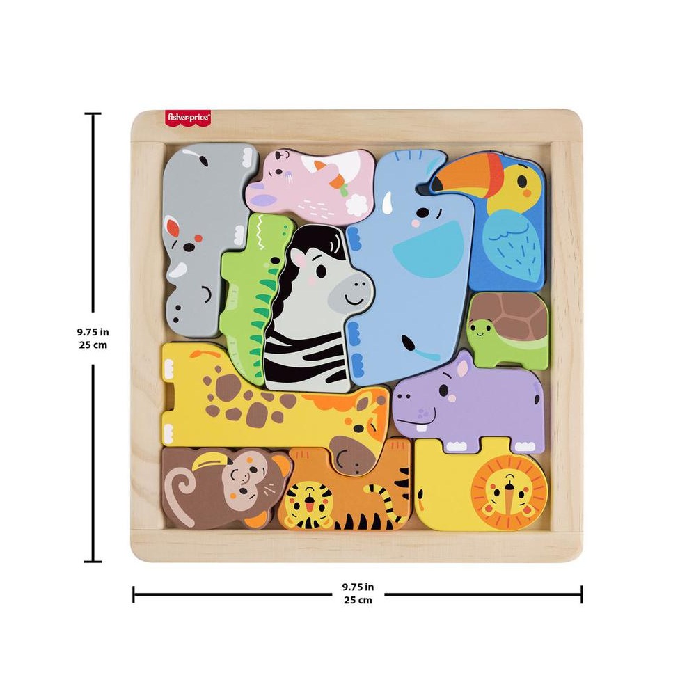 JUGUETE PARA BEBÉS FISHER PRICE ROMPECABEZAS ZOOLÓGICO DE MADERA - 6