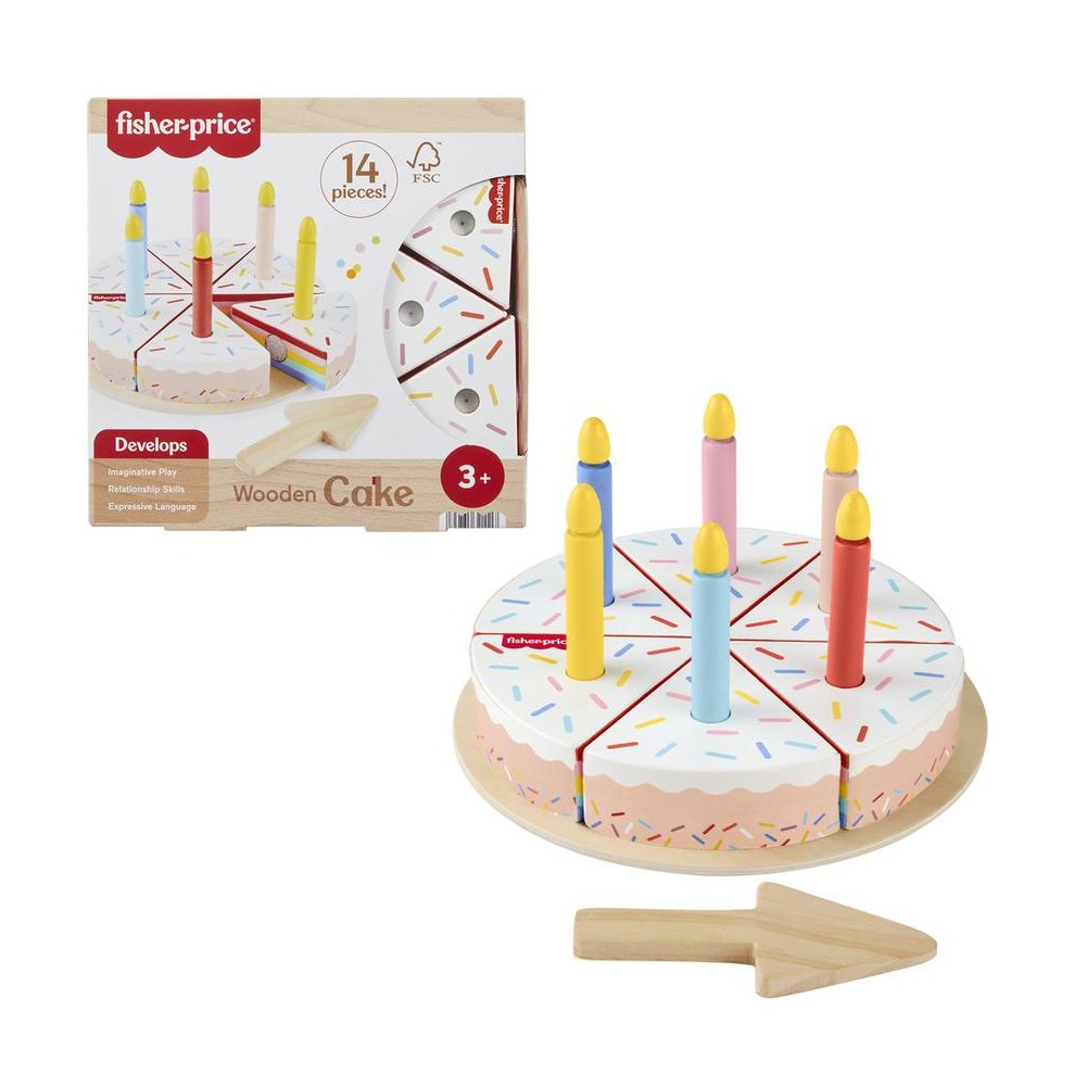 JUGUETE PARA BEBÉS FISHER PRICE PASTEL DE MADERA - 1