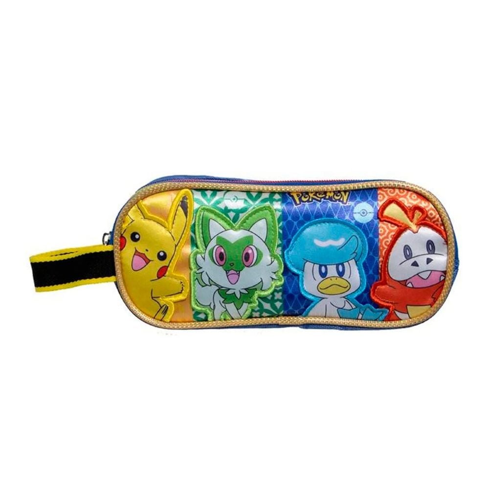 CARTUCHERA POKÉMON TRIPLE CIERRE PIKACHU Y AMIGOS - 1