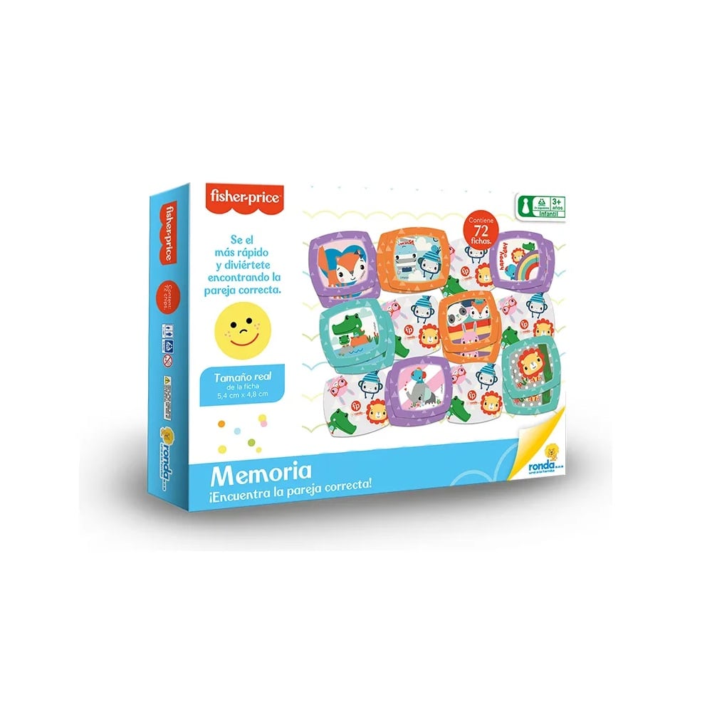 JUEGO DE MESA RONDA MEMORIA FISHER PRICE 72 PIEZAS - 2