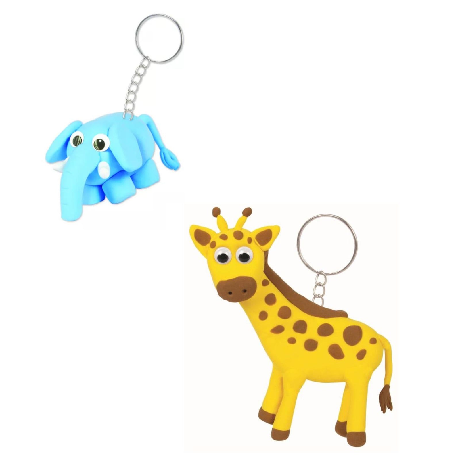 SET MASAS Y PLASTILINAS PLAY DOH AIR CLAY LLAVEROS DE ANIMALES CON ACCESORIOS - 4