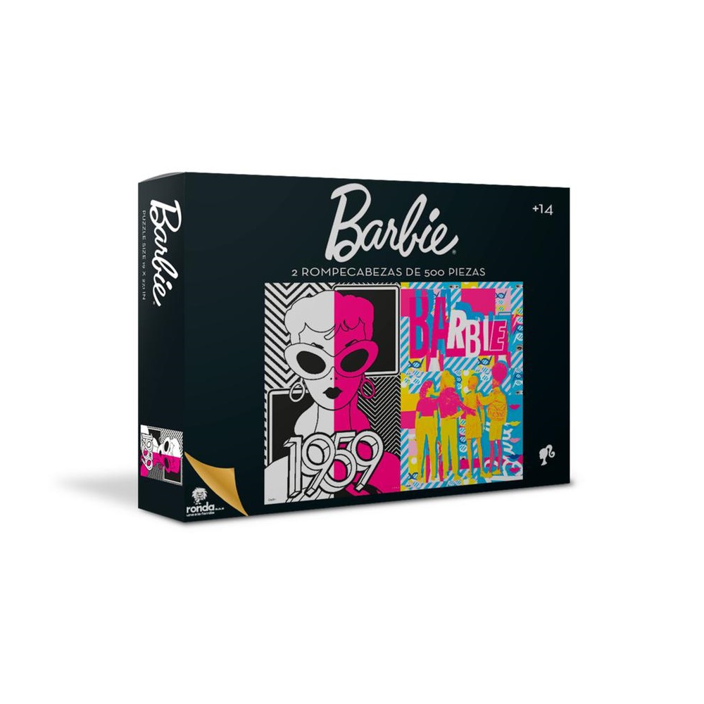 ROMPECABEZAS RONDA BARBIE 2 X 500 PIEZAS - 1