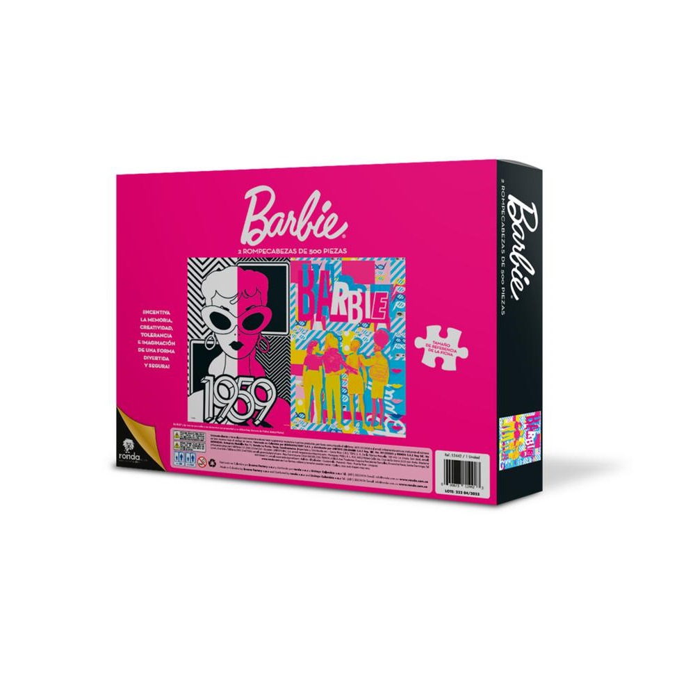 ROMPECABEZAS RONDA BARBIE 2 X 500 PIEZAS - 4