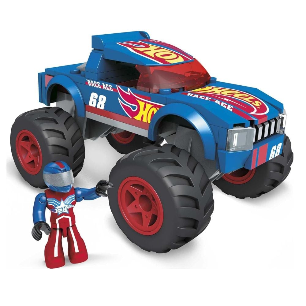 MEGABLOKS HOT WHEELS MONSTER TRUCK RACE ACE 69 PIEZAS - 2