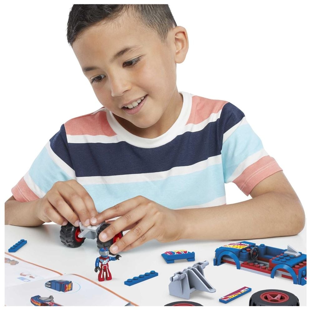 MEGABLOKS HOT WHEELS MONSTER TRUCK RACE ACE 69 PIEZAS - 3