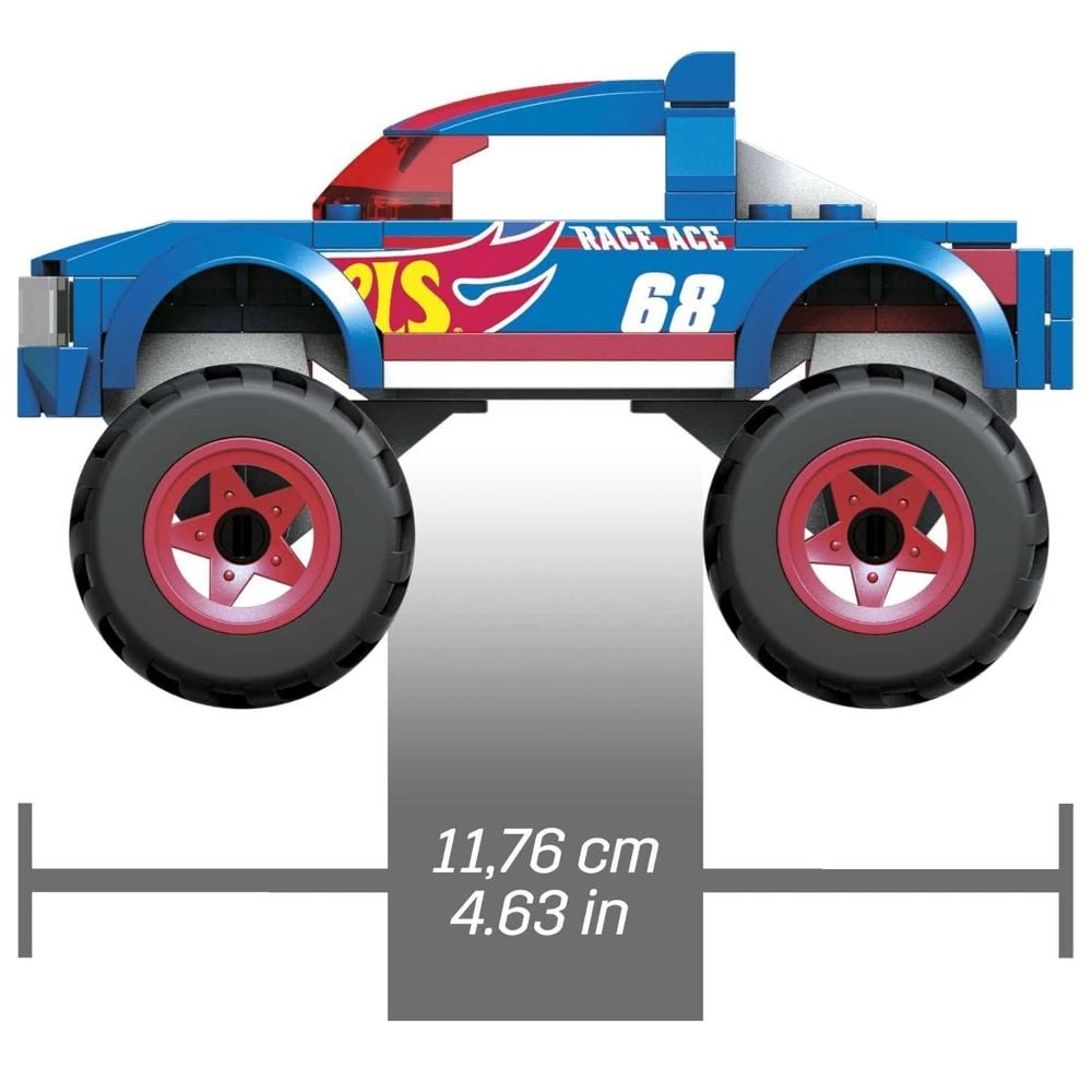 MEGABLOKS HOT WHEELS MONSTER TRUCK RACE ACE 69 PIEZAS - 5