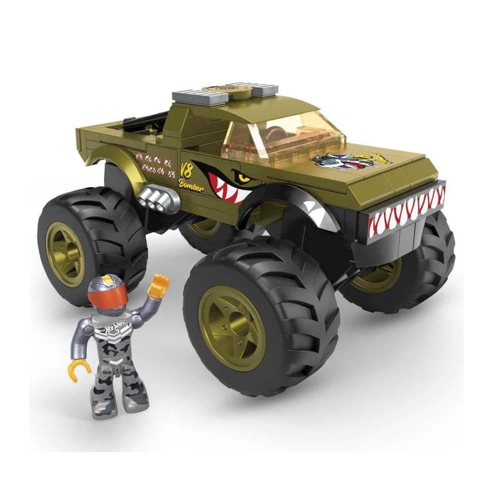 MEGABLOKS HOT WHEELS MONSTER TRUCK V8 BOMBER 86 PIEZAS - 2