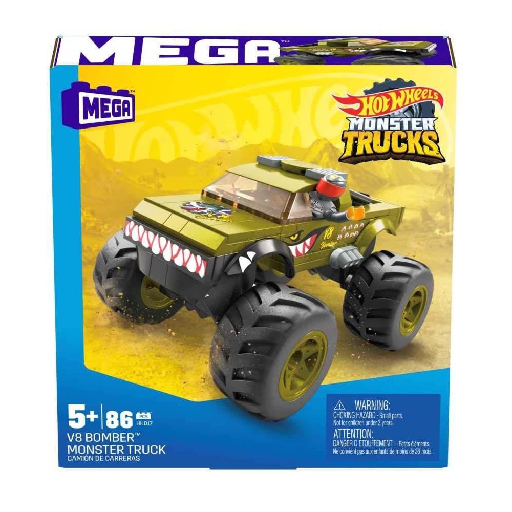 MEGABLOKS HOT WHEELS MONSTER TRUCK V8 BOMBER 86 PIEZAS - 6