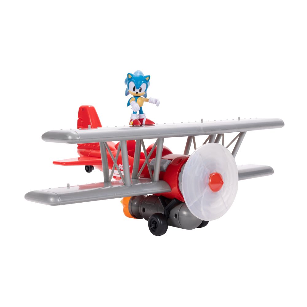 PLAYSET SONIC THE HEDGEHOG BIPLANO TORNADO CON LUZ Y SONIDOS - 3