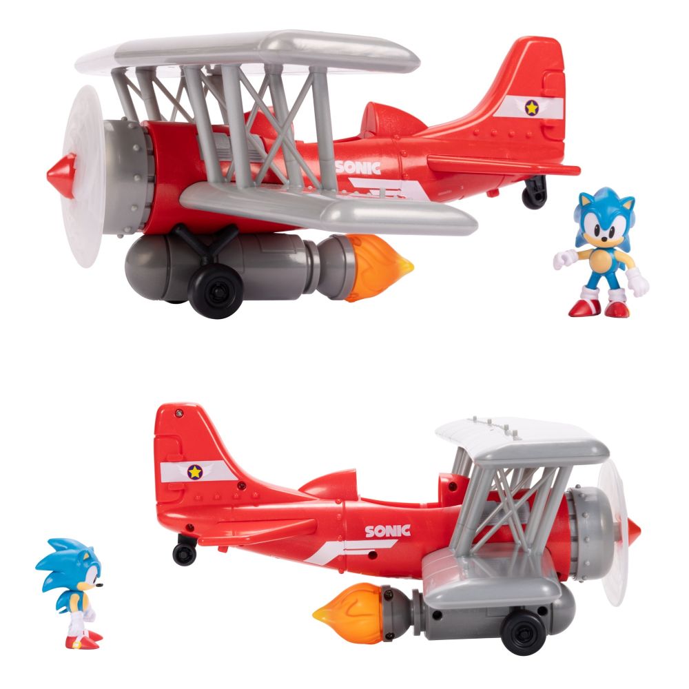 PLAYSET SONIC THE HEDGEHOG BIPLANO TORNADO CON LUZ Y SONIDOS - 4