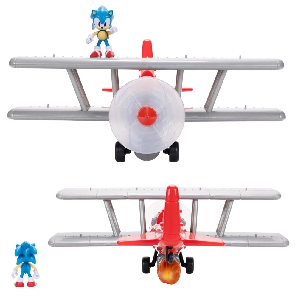 PLAYSET SONIC THE HEDGEHOG BIPLANO TORNADO CON LUZ Y SONIDOS - 5