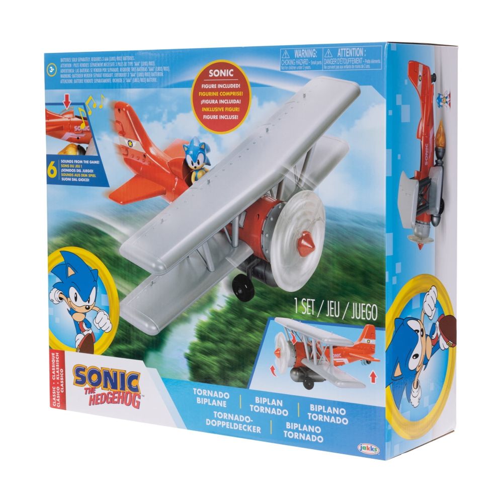 PLAYSET SONIC THE HEDGEHOG BIPLANO TORNADO CON LUZ Y SONIDOS - 7