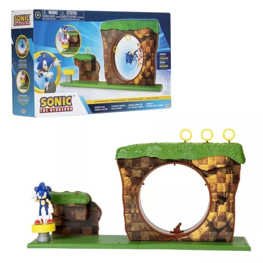 PLAYSET SONIC THE HEDGEHOG ZONA COLINA VERDE - 1