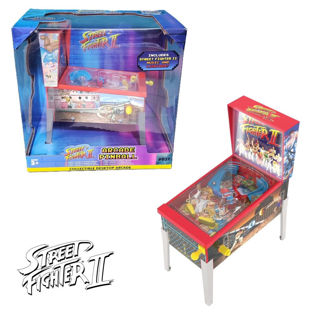 PINBALL ARCADE MINI STREET FIGHTER II CON MUSICA Y LUZ - 1