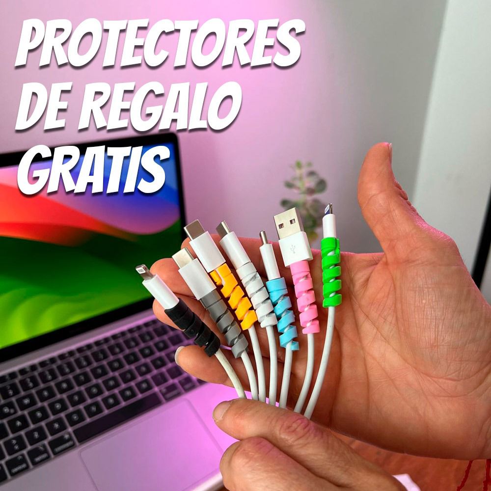 Cable Lightning a USB (1m) de iPhone Original Apple + Regalo 2 protectores de cables - 2