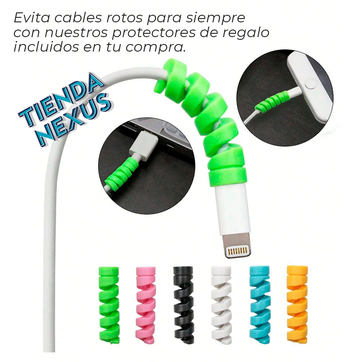 Cable Lightning a USB (1m) de iPhone Original Apple + Regalo 2 protectores de cables - 3