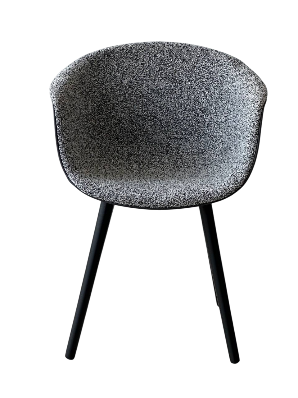 SILLA DE COMEDOR  GIRO NEGRO/ GRIS TAPIZADO W - 1