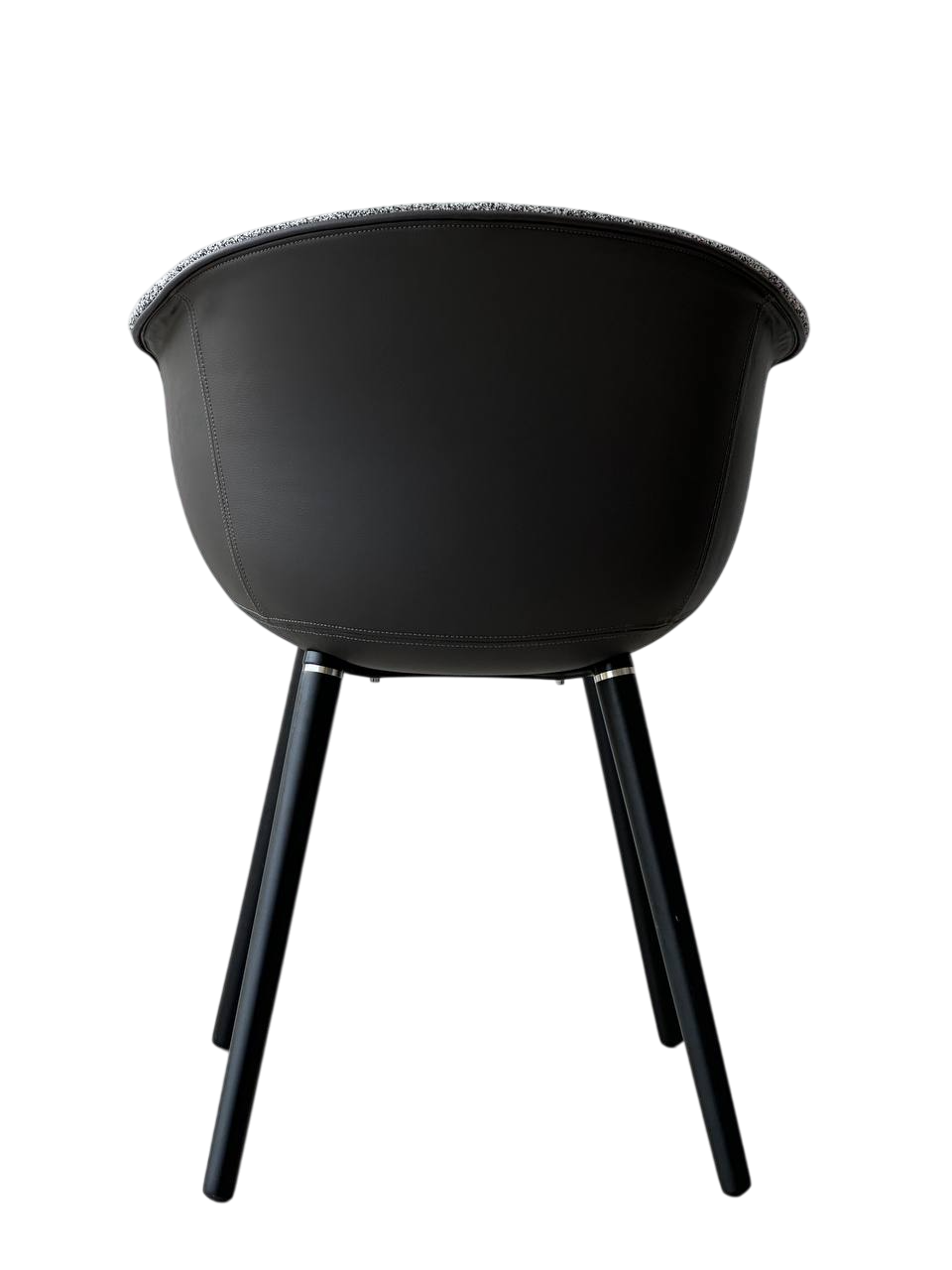 SILLA DE COMEDOR  GIRO NEGRO/ GRIS TAPIZADO W - 4