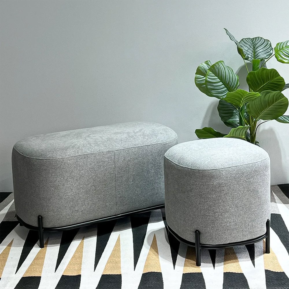 BUTACA OTTOMAN 80X45 GRIS - 2
