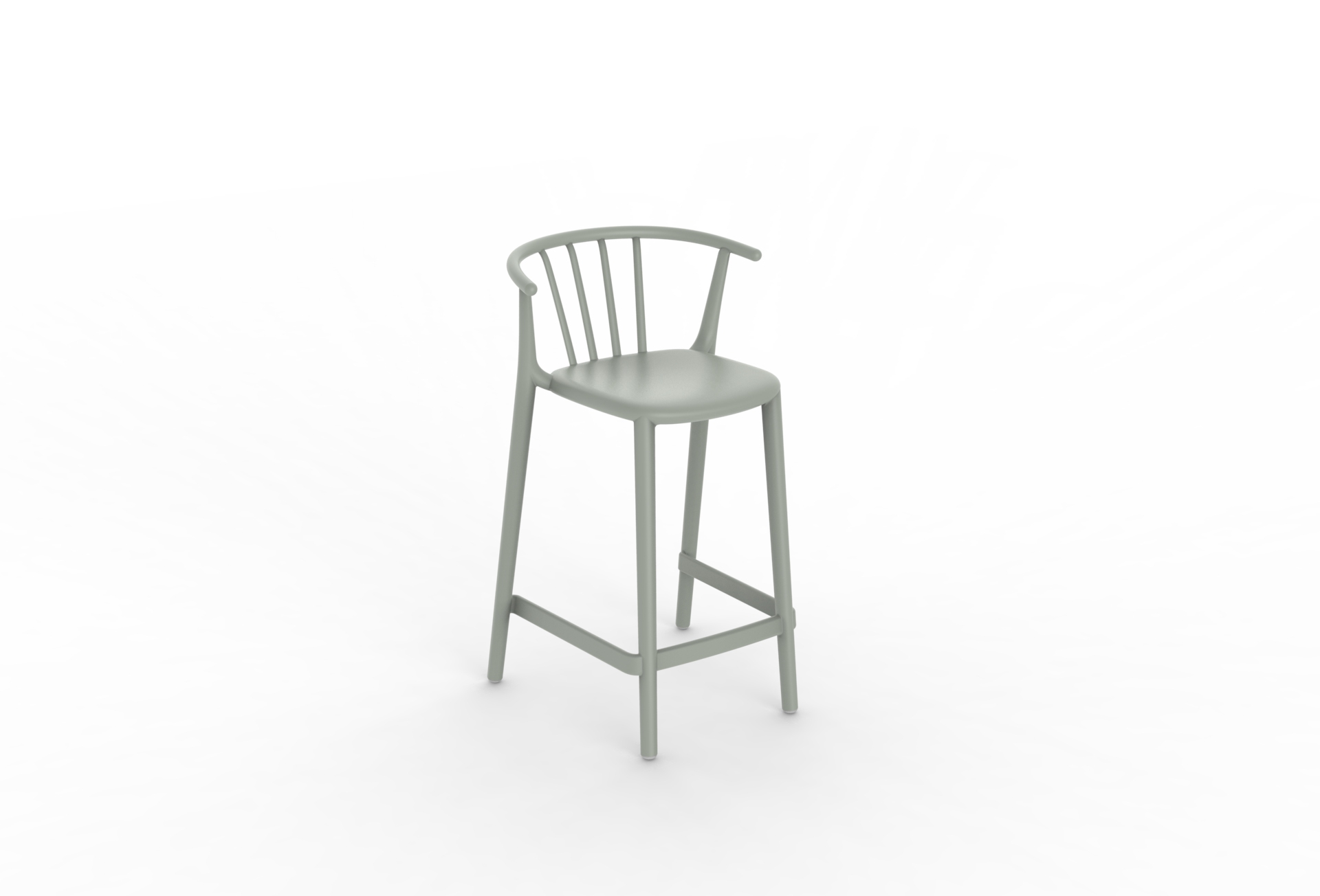 SILLA BAR  WOODY GRIS VERDOSO  H65.5 - 1