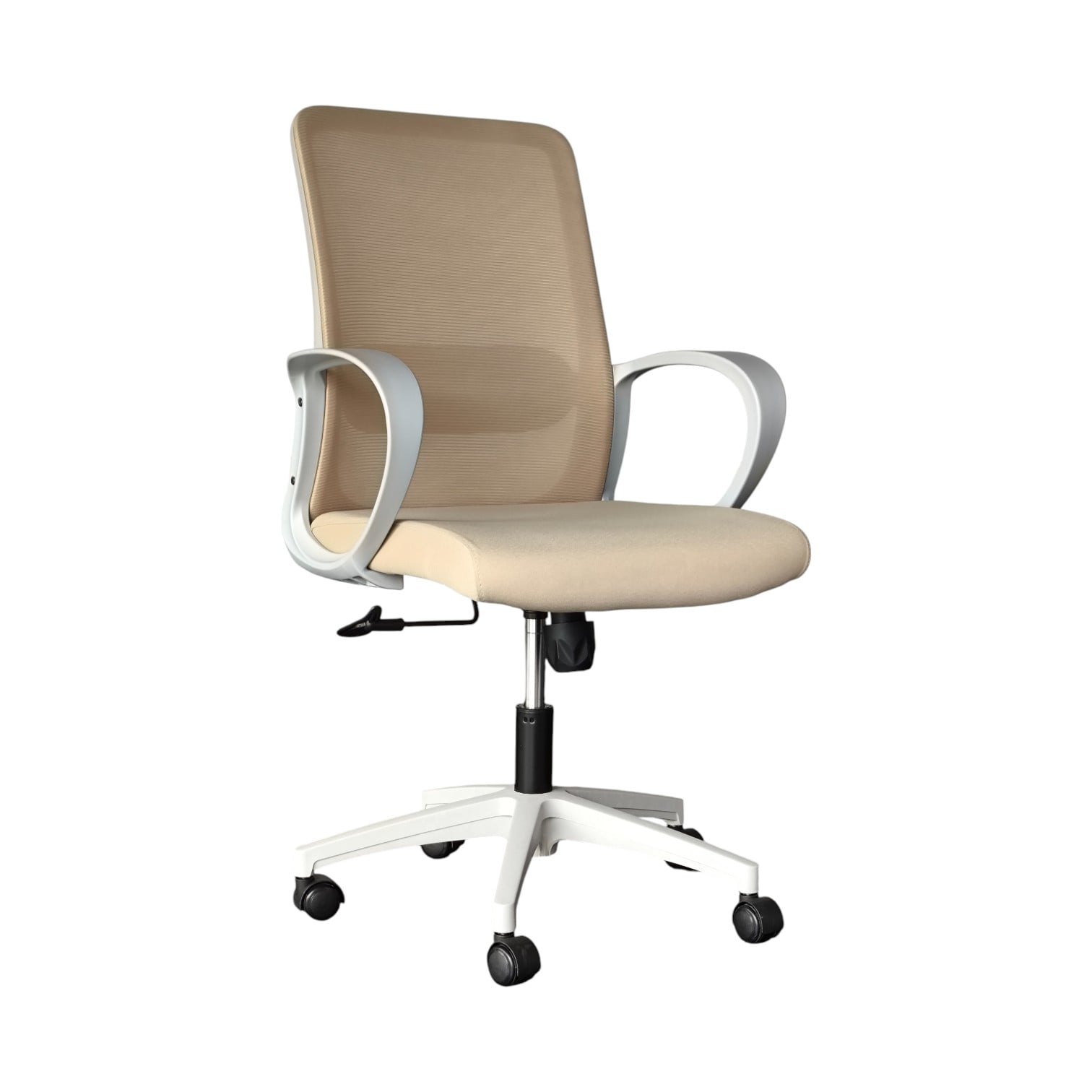 SILLA DE OFICINA LACOSTE BEIGE CLARO ESTRUCTURA GRIS - 1