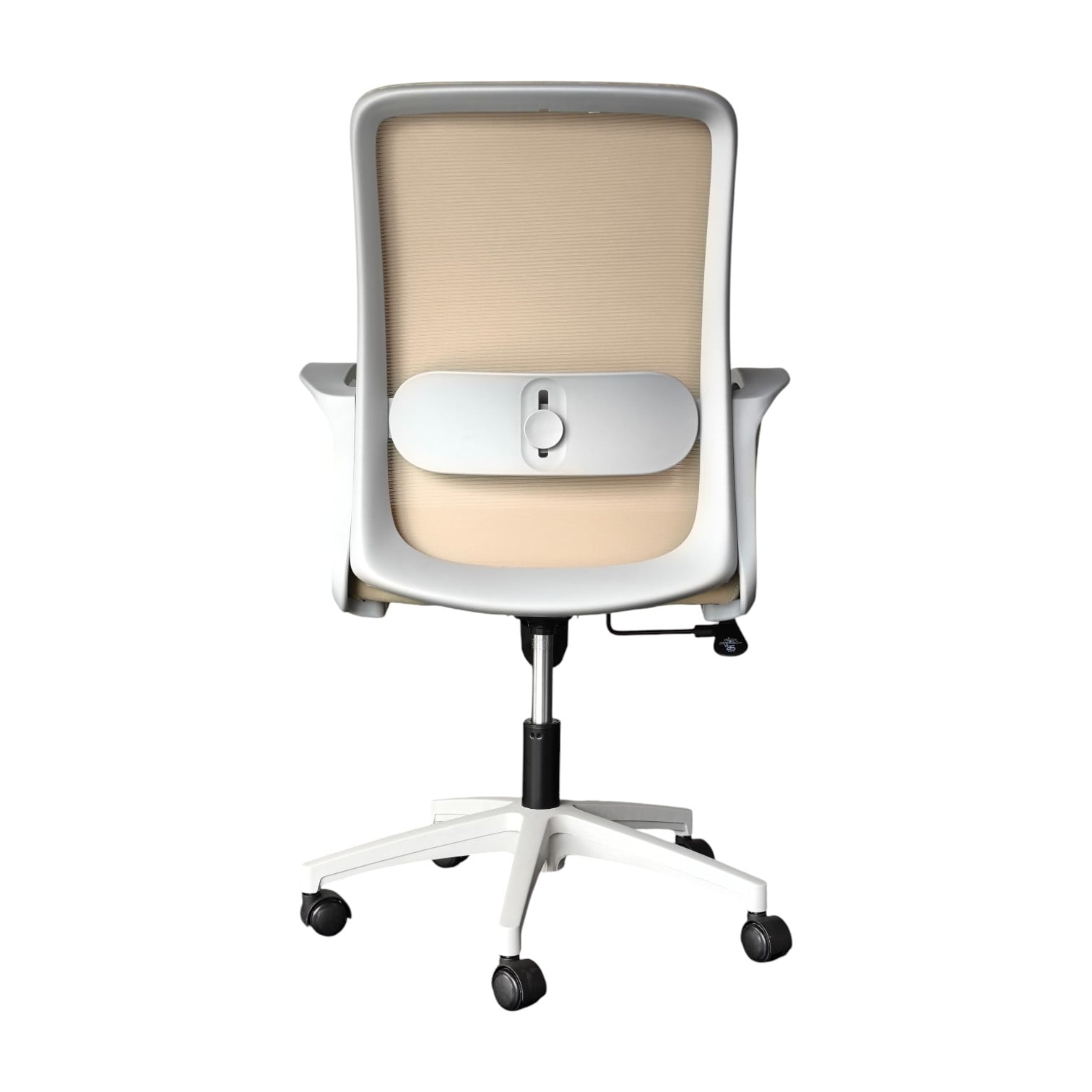 SILLA DE OFICINA LACOSTE BEIGE CLARO ESTRUCTURA GRIS - 3