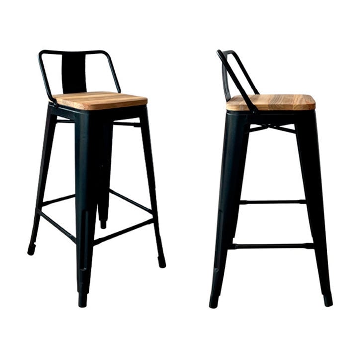 BANCO VINTAGE CON RESPALDAR WOOD ALTURA 77 CM - 1