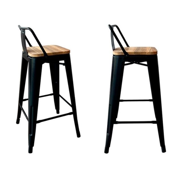 BANCO VINTAGE CON RESPALDAR WOOD ALTURA 77 CM - 2