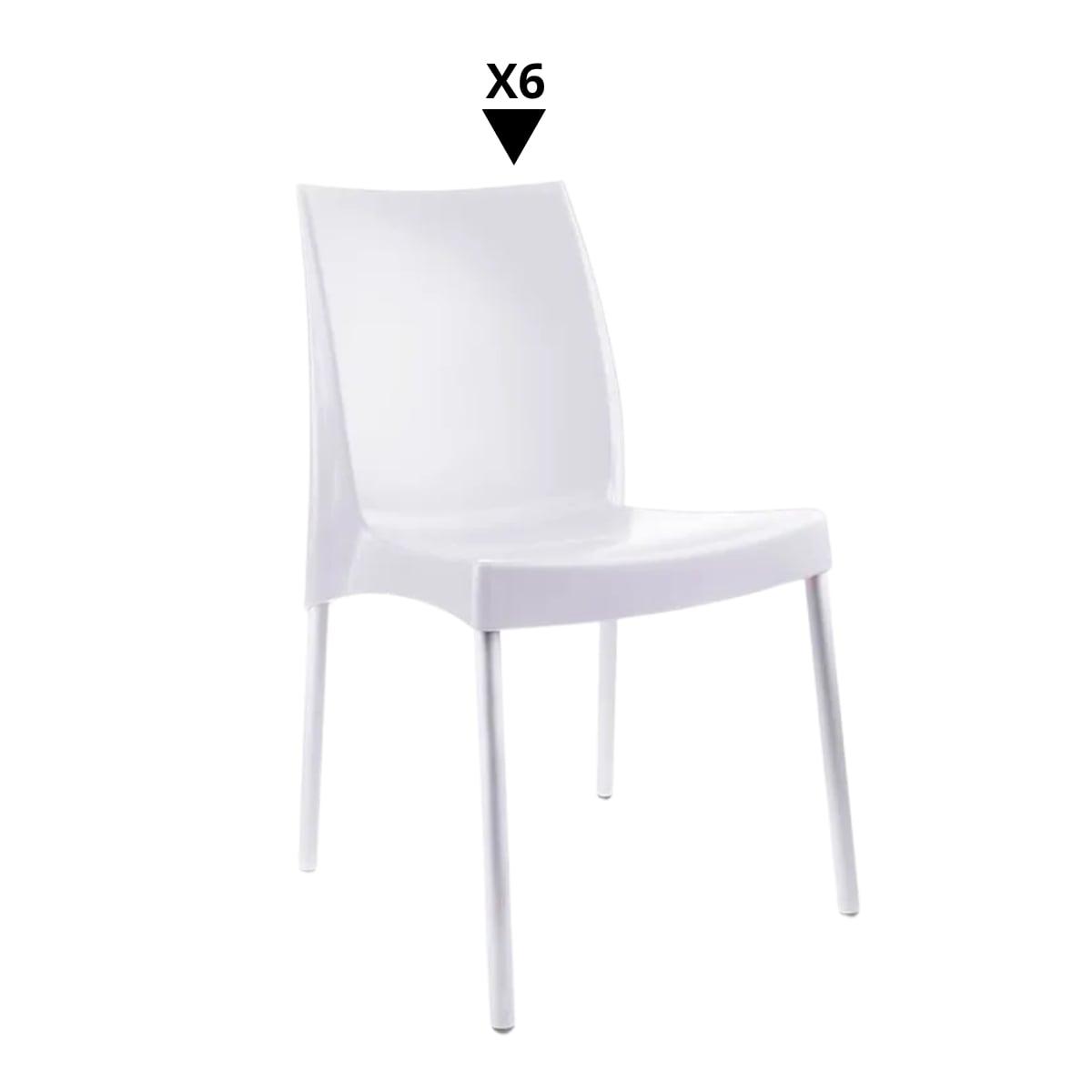 PACK DE 6 SILLAS ADA BLANCO - ZIYAZ - 1