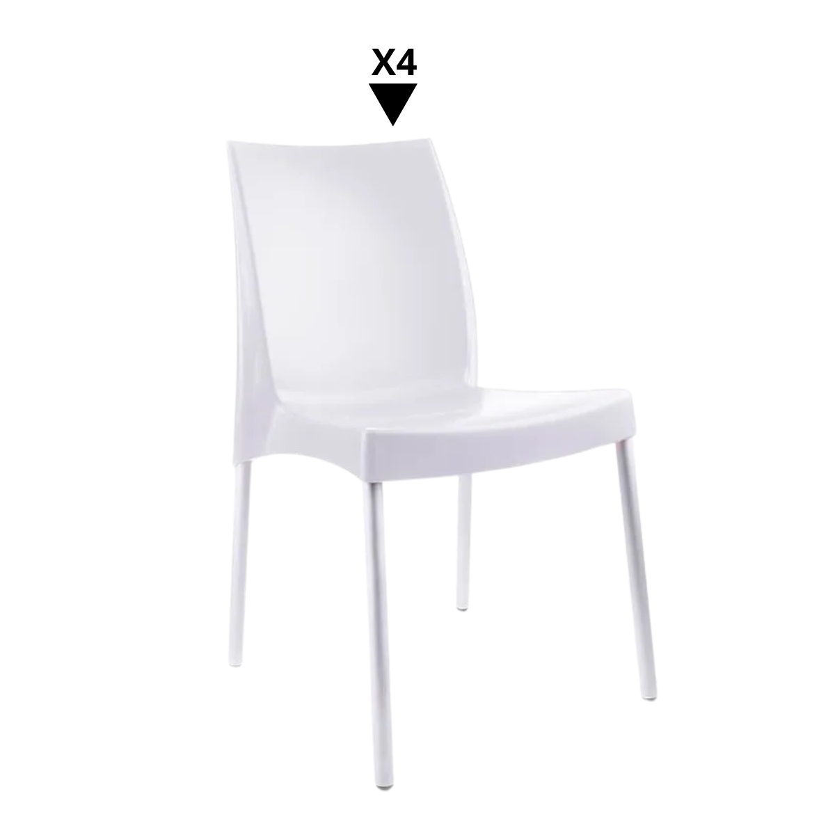 PACK DE 4 SILLAS ADA BLANCO - ZIYAZ - 1