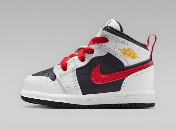 ZAPATILLAS URBANAS JORDAN RETRO 1 MID GRIS ROJO INFANTE - 1