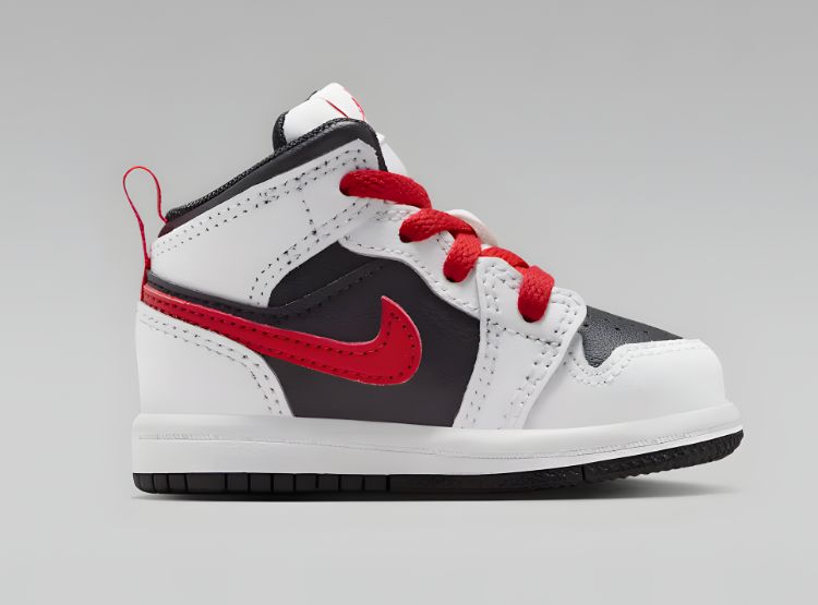 ZAPATILLAS URBANAS JORDAN RETRO 1 MID GRIS ROJO INFANTE - 2
