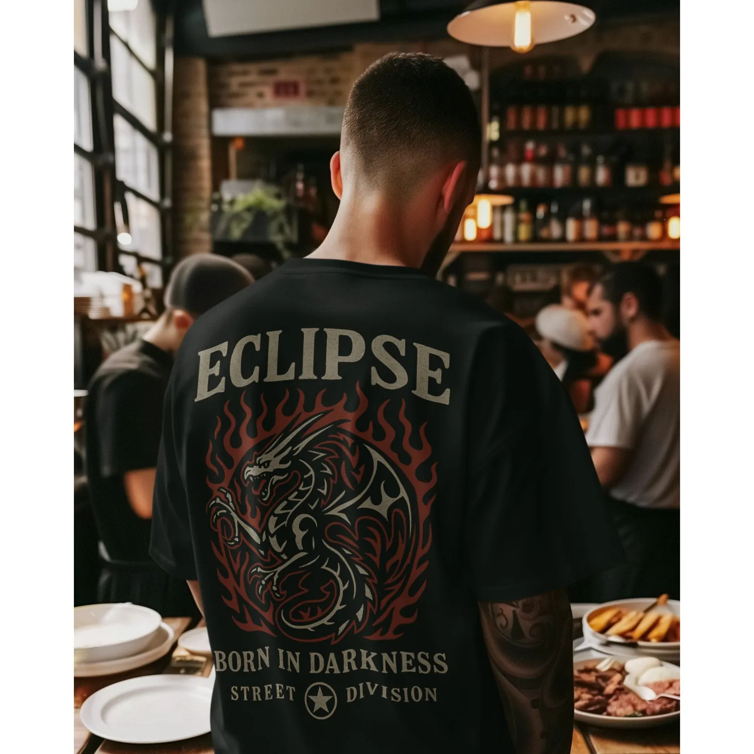 POLO OVERSIZE DRAGON ECLIPSE STREET DIVISION HOMBRE - 1