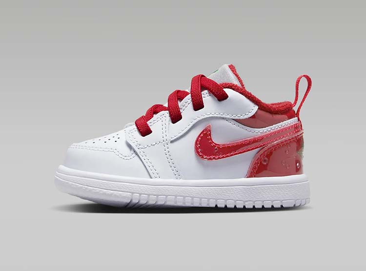 ZAPATILLAS URBANAS JORDAN RETRO 1 LOW GRIS ROJO BRILLOSO INFANTE - 1