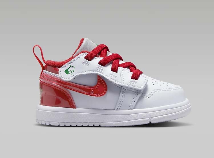 ZAPATILLAS URBANAS JORDAN RETRO 1 LOW GRIS ROJO BRILLOSO INFANTE - 2