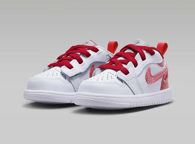 ZAPATILLAS URBANAS JORDAN RETRO 1 LOW GRIS ROJO BRILLOSO INFANTE - 3