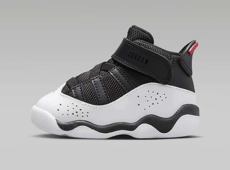ZAPATILLAS URBANAS JORDAN 6 ANILLOS BLANCO NEGRO INFANTE - 1