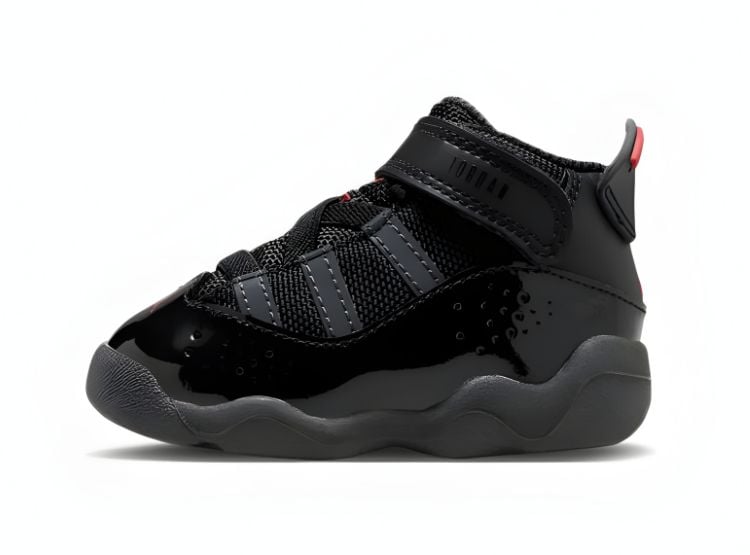 ZAPATILLAS URBANAS JORDAN 6 ANILLOS NEGRO CHAROL INFANTE - 1