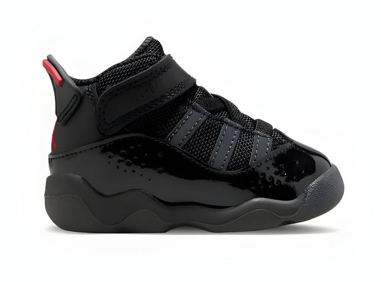 ZAPATILLAS URBANAS JORDAN 6 ANILLOS NEGRO CHAROL INFANTE - 2
