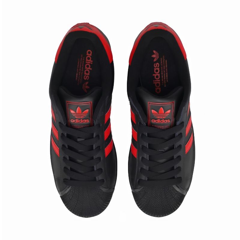 ZAPATILLAS ADIDAS SUPERSTAR II NEGRA ROJA - 4