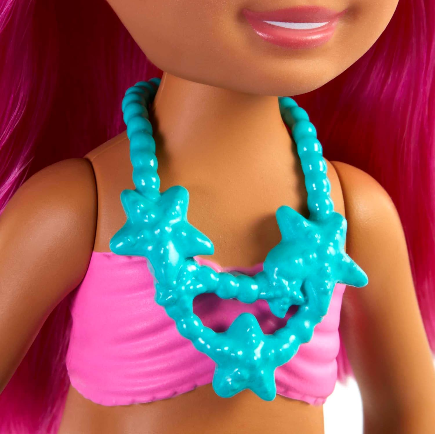 BARBIE DREAMTOPIA - MUÑECA DE SIRENA CHELSEA CON PELO Y COLA ROSADOS,ACCESORIO DE TIARA,MUÑECA PEQUEÑA QUE SE DOBLA EN LA CINTURA - 3