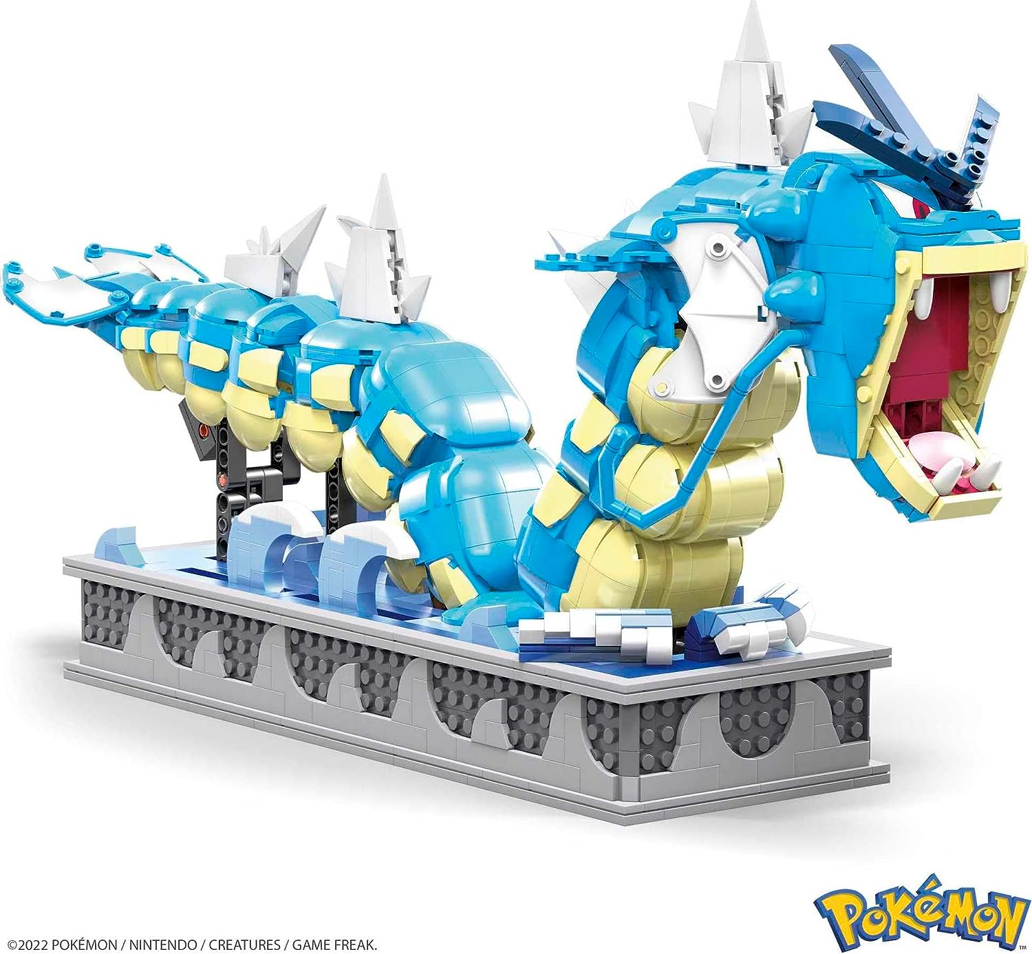 MEGA POKÉMON JUGUETES DE CONSTRUCCIÓN PARA ADULTOS, MOTION GYARADOS CON 2186 PIEZAS, BOCA Y COLA MÓVILES - 5