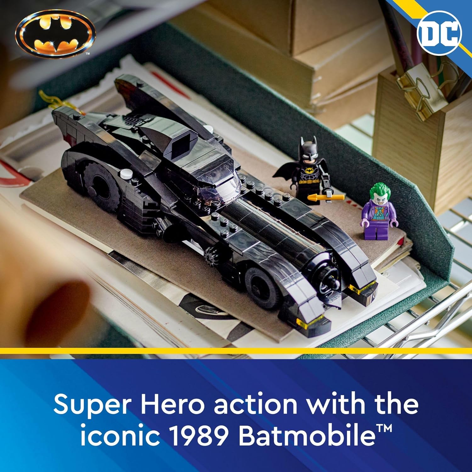 LEGO DC BATMOBILE: BATMAN VS. THE JOKER CHASE JUGUETES DE CONSTRUCCIÓN, VEHÍCULO DE BATMAN CON ARMAS Y UNA CABINA - 6